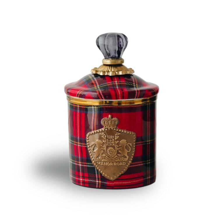 Enamel Canister – Red Tartan