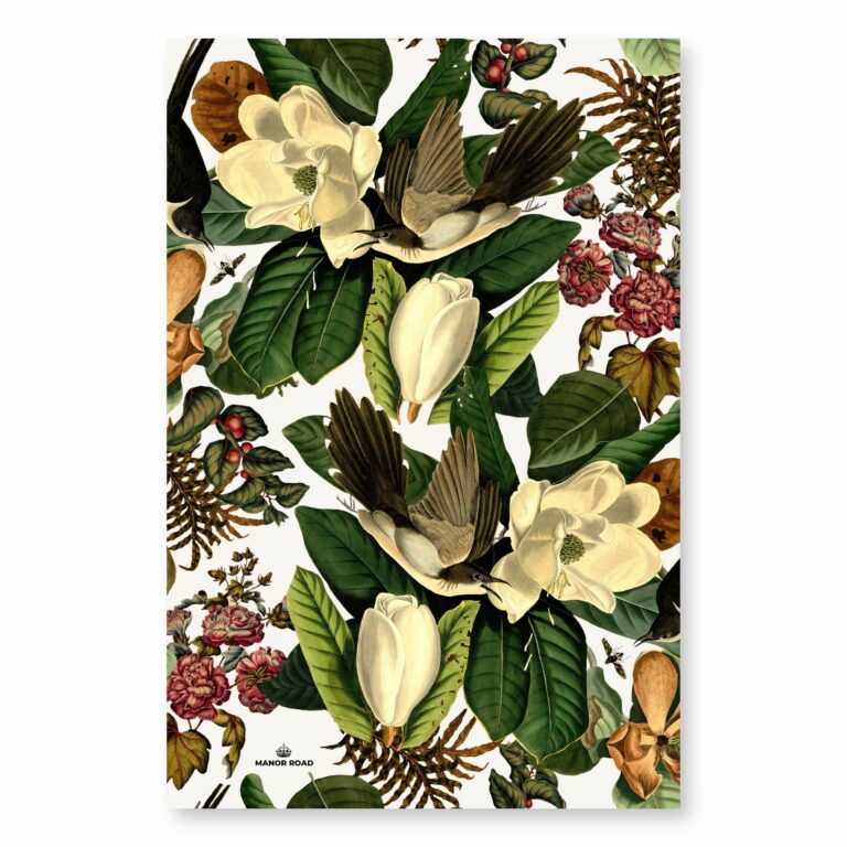 Microfiber Tea Towel – Magnolia Blooms