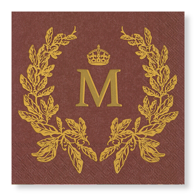 Laurel Wreath Red/Gold Napkins – Luncheon