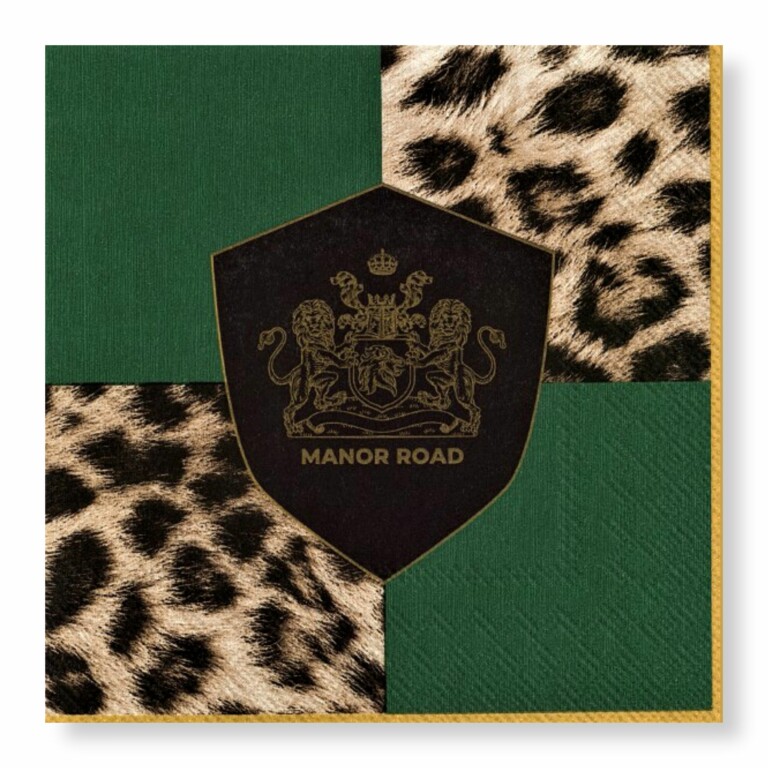 Checkerboard Leopard Napkins – Cocktail