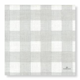 Linen (Gingham Soft Grey) Napkins - Dinner