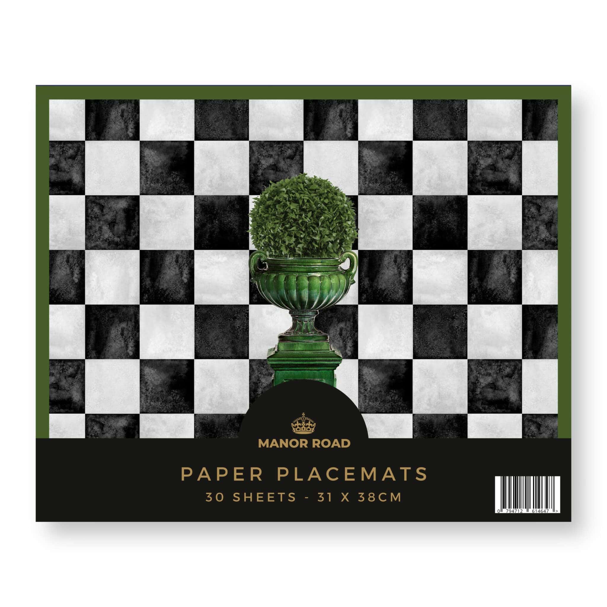 Courtyard Green Paper Placemat Pad Manor Road