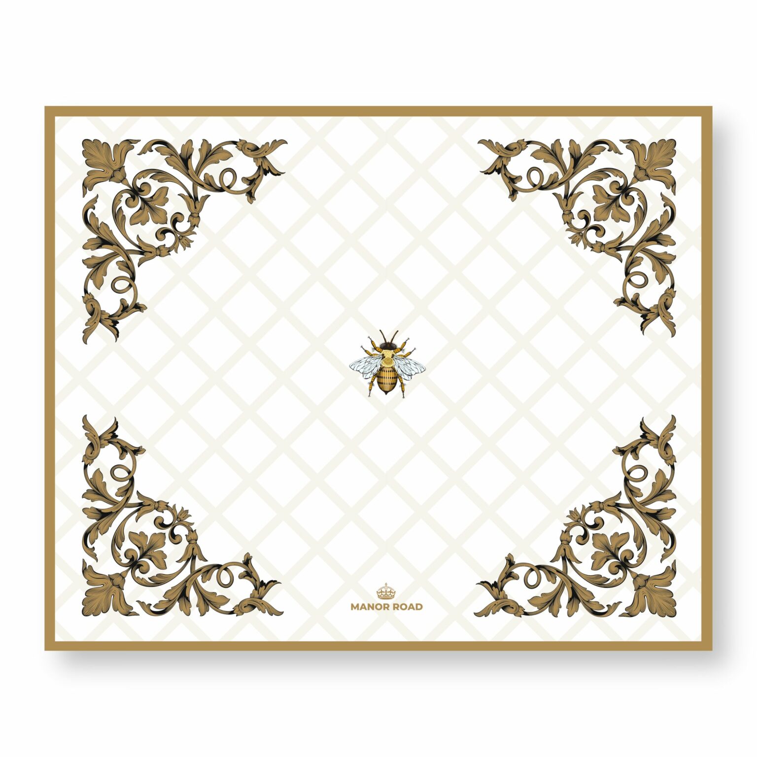 Ornamental Bee Paper Placemat Pad Manor Road