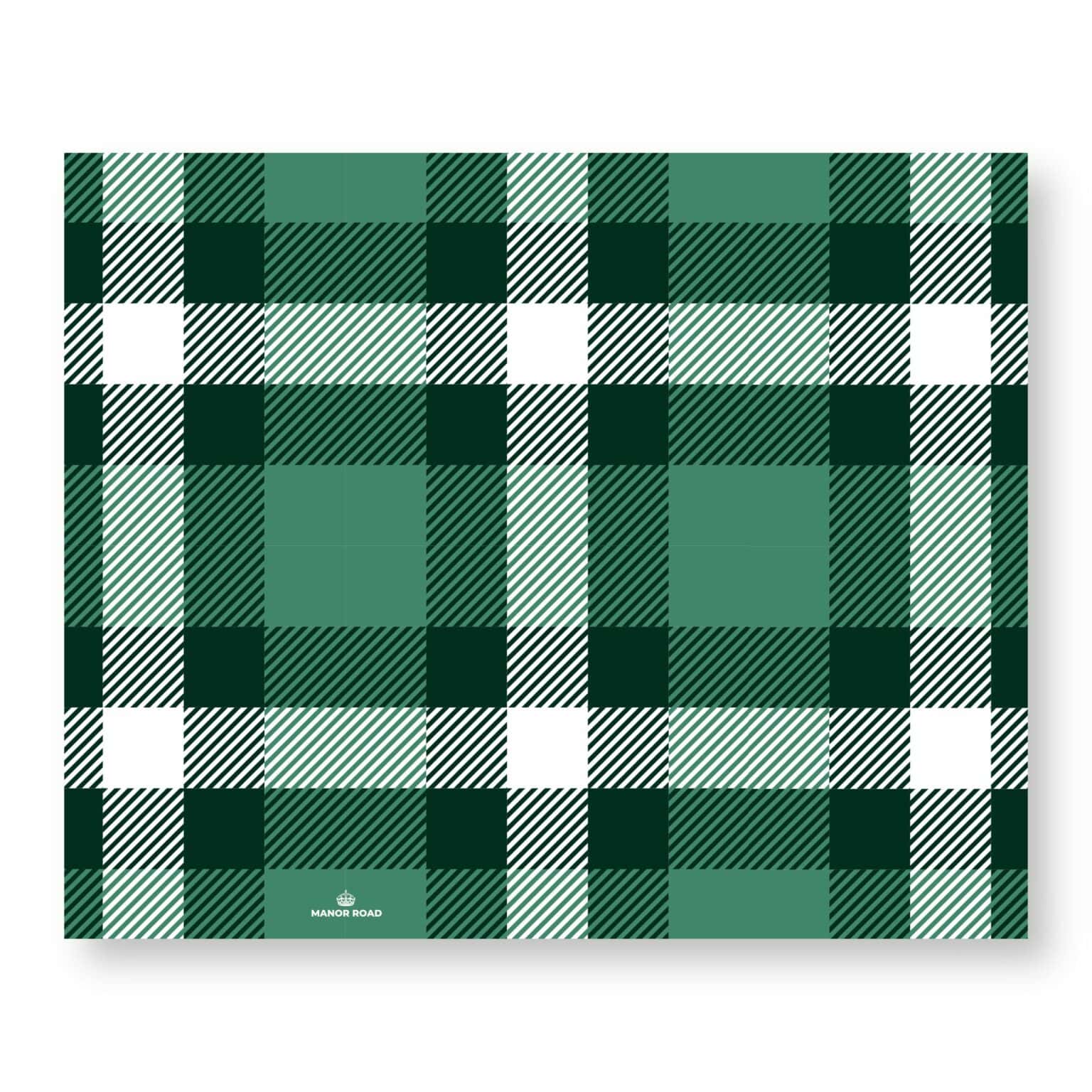 Classic Plaid Green Paper Placemat Pad Manor Road