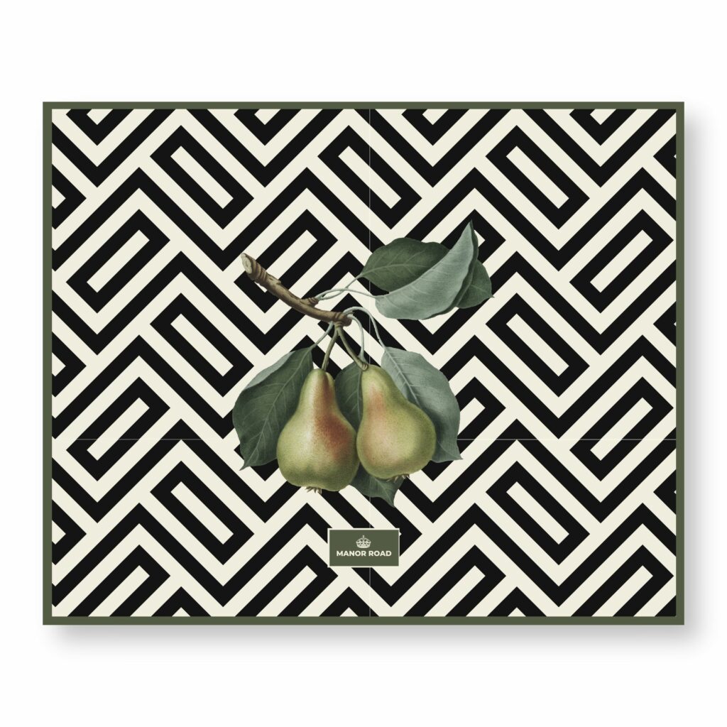 Provincial Pear Paper Placemat Pad Manor Road
